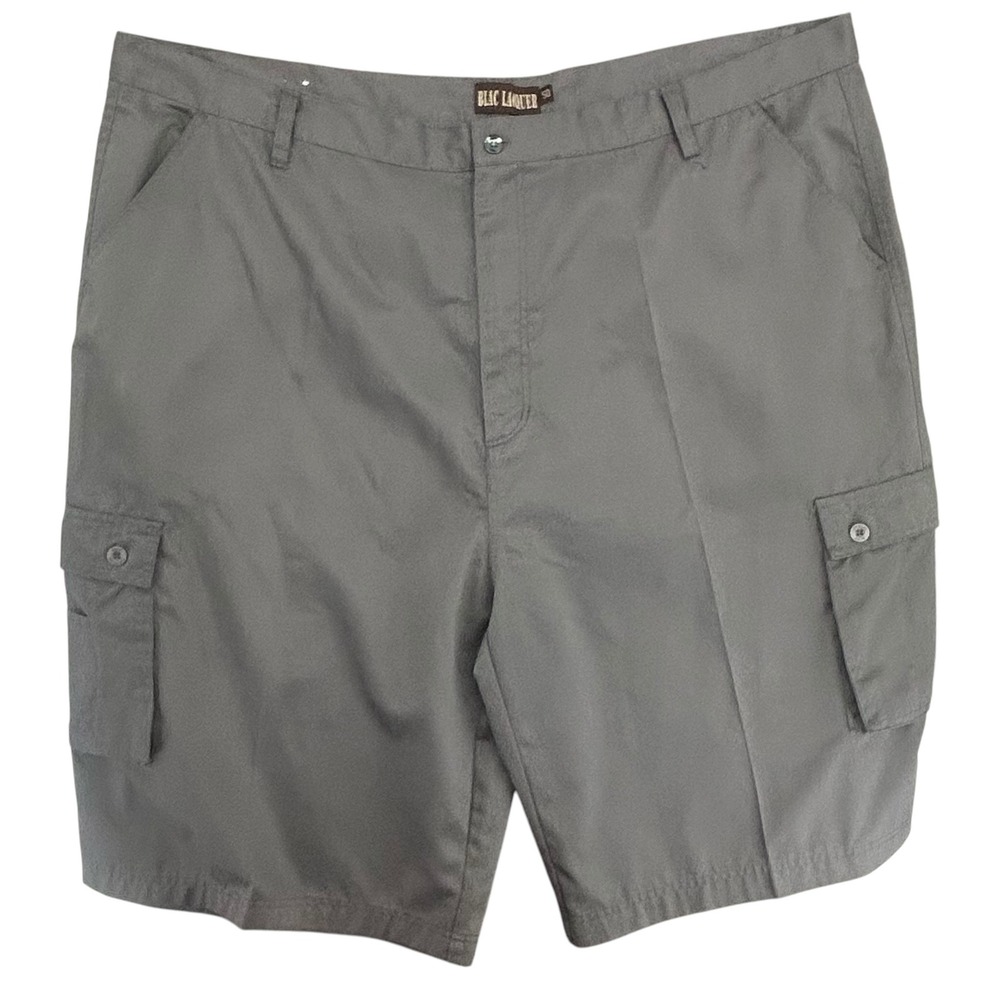 Blac Lacquer Mens Cargo Shorts Gray Size 50 Casual Twill Utility Pockets